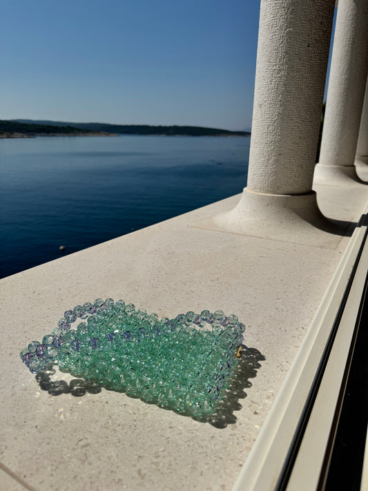 CORE Cyan Beaded Bag