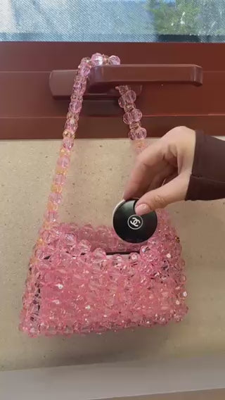 CORE Baby Pink Beaded Bag